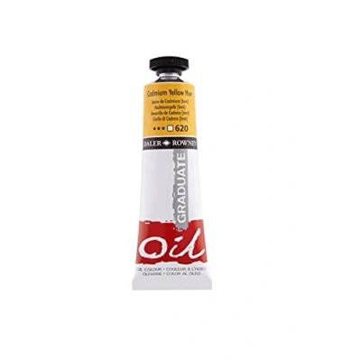 Image of Daler Rowney Graduate Oil Paint, Aluminium Tube, 1.28oz 38 ml, Cadmium Yellow Hue