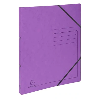 Image of Exacompta Ref 542558E Mottled Pressboard Ring Binder 320 x 250mm in Size, Suitable for A4 Documents, 2 15mm O Rings, 20mm Spine Purple (Pack of 10)