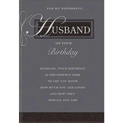 Image of Traditional Birthday Card Husband 10 x 7 inches Piccadilly Greetings