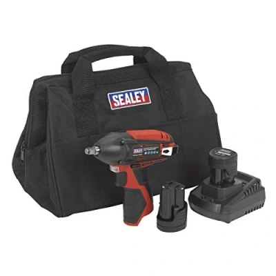 Image of Sealey 12V SV12 Series 3/8&quot; Sq Drive Impact Wrench Kit 2 Batteries CP1204KIT