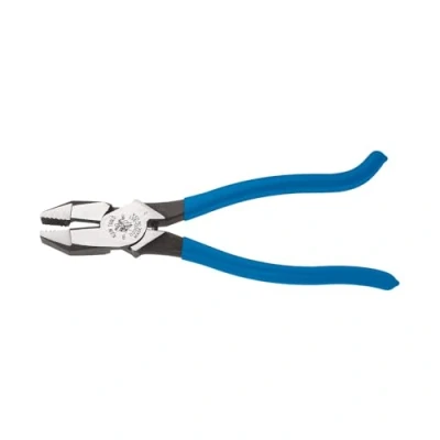 Image of Ironworker Tool Heavy Duty Cutting Pliers, 9 Inch Plier for Rebar Work is Spring Loaded Klein Tools D2000 9ST , Blue