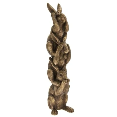 Image of Reflections LP47536 Figure Bronze 3 Hares 1 Piece 10x8x30 cm Accessory