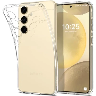 Image of Spigen Liquid Crystal TPU Back Cover Black Transparent Samsung Galaxy S24