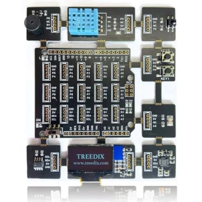 Image of Treedix Ultimate Complete Starter Kit Compatible with Arduino, Uno R3 Kit, Electronic Projects Basic All in one Beginner 8 Sensors for Wrinting Code, Programming