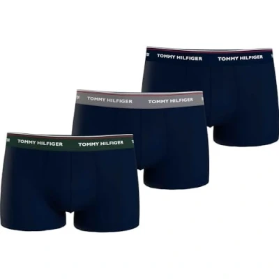 Image of Tommy Hilfiger Men&#039;s 3P Wb Trunk Hunter/Grey Htr/Des Sky M