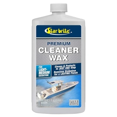 Image of STAR BRITE One Step Heavy Duty Cleaner Wax with PTEF Removes Oxidation Restores &amp; Protects, 32 oz (089632P)
