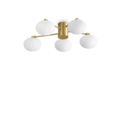 Image of Hermes 5 Light 60cm Globe Ceiling Brass