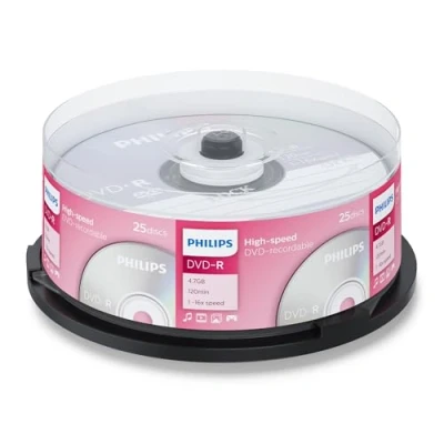 Image of Philips DM4S6B25F 4.7 GB/120 min 16 x DVD R blank DVDs (DVD R)