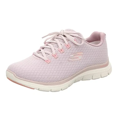 Image of Skechers Women&#039;s Flex Appeal 4.0 Coated Fidelity Sneaker,Rose Mesh/Trim,5 UK