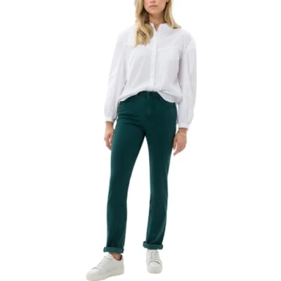 Image of BRAX Women&#039;s Style Mary Winter Dream Pants, Dark Malachite, 29W x 32L