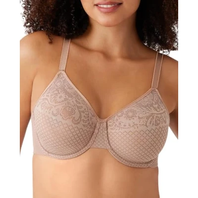 Image of Wacoal Women&#039;s Visual Effects Minimizer Bra, Sheer, Roebuck, 36D