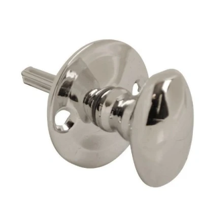 Image of Polished Chrome Oval Thumb Turn For Door Security Rack Bolt