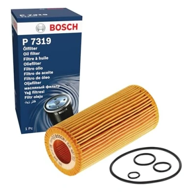 Image of 2751800009, 2751840025, A2751800009, A2751840025 Oil Filter BOSCH F 026 407 319 with seal Insert MERCEDES BENZ: S Class Saloon, Saloon