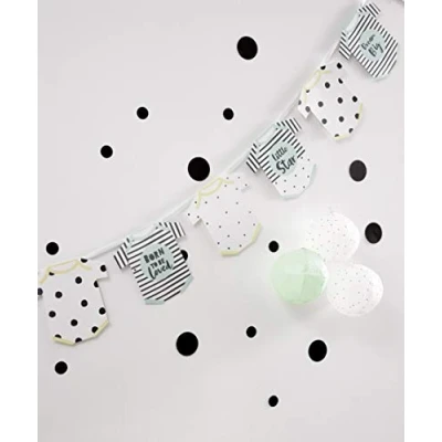 Image of Talking Tables Newborn Baby Celebration Shower New Welcome Born to Be Loved Garland 3.5M 16 Pennants