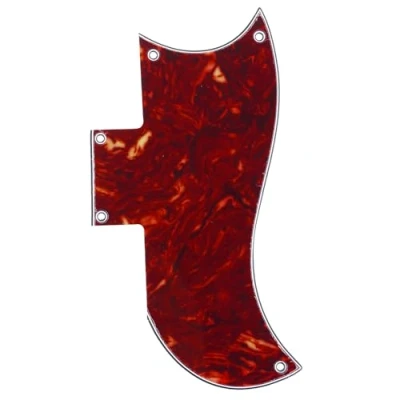 Image of Musiclily Pro 5 Hole Small Half Face Guitar Pickguard Compatible with USA Les Paul American SG, 4Ply Vintage Tortoise