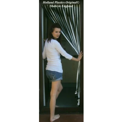 Image of Heavy Duty Bug Blind,Fly Blind,Strip Blind, Door Blind GREEN &amp; WHITE 90cm WIDE