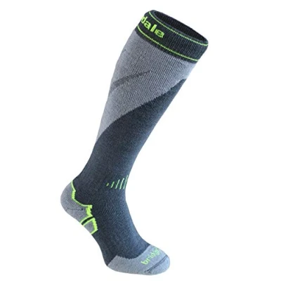Image of Bridgedale Men&#039;s Midweight Plus Ski Merino Socks, Gunmetal/Stone, Medium