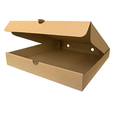 Image of 100 x Plain Pizza Boxes, Takeaway Box, Strong Postage Boxes 9 inch Brown