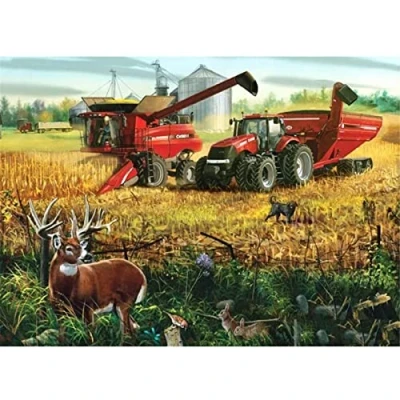 Image of 5D Diamond Painting Kits for Adults Full drill DIY round Tractor Landscape 30x40cm Art by Number Crystal Rhinestone Embroidery Cross Stitch Arts Craft Home Wall Decor Gifts