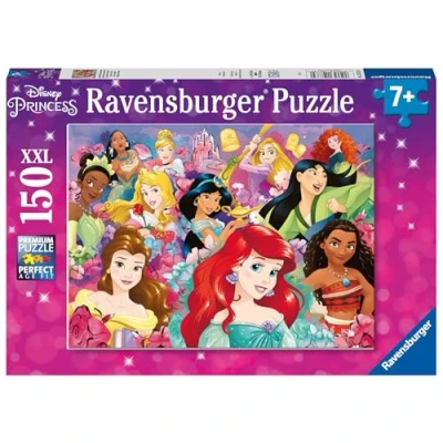 Image of Ravensburger Disney Princess 150 Piece Jigsaw Puzzle with Extra Large Pieces for Kids Age 7 Years and Up, Blue