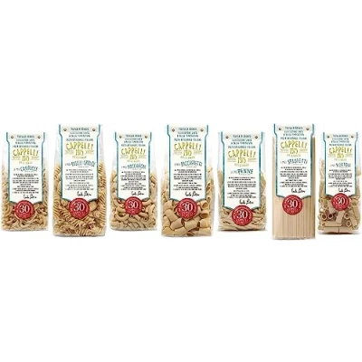 Image of Senatore Cappelli Original Pasta from 1915 Ancient Grains, 100% Italian Handmade Bronze, Low Temperature (7 x 500 g) beneficial for gastrointestinal diseases