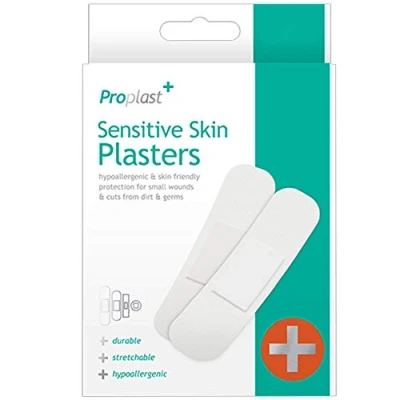 Image of 200x Sensitive Skin Plasters, Hypoallergenic Wound/Cut Injury Breathable Dressing Covers