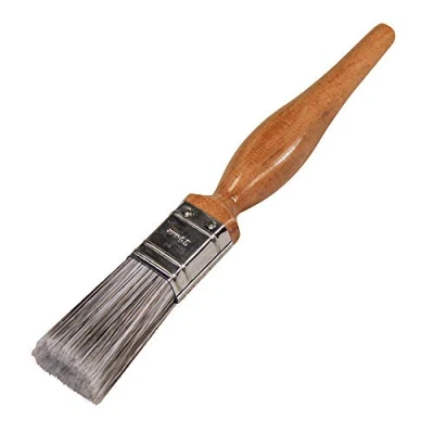 Image of Faithfull FAIPBSY1 1 Inch Superflow Synthetic Paint Brush, Beige, Silver, Black