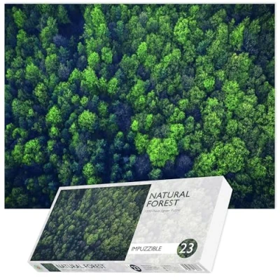 Image of Difficult Jigsaw Puzzles For Adults Impuzzibles Natural Forest 1000 Piece Puzzle 66cm X 50cm Challenging Puzzles, Great Gift All Ages
