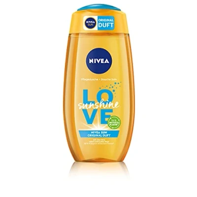 Image of Nivea Love Sunshine Shower Gel (250 ml), Summer with Aloe Vera for Noticeably Soft Skin, Unique Sun Cream Fragrance