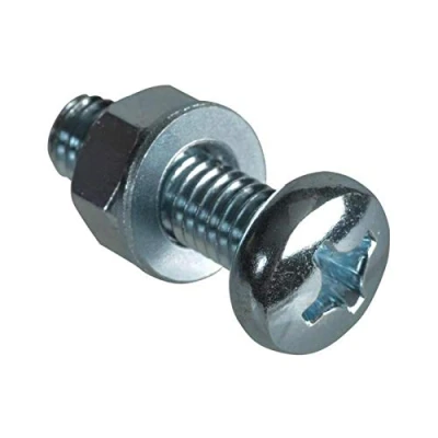 Image of ForgePack Machine Screws w/Nuts &amp; Washers M6 x 20mm Zinc Plated Pack 8