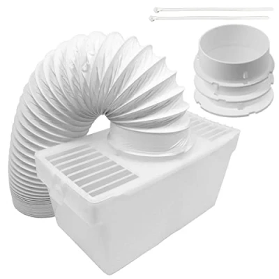 Image of SPARES2GO Condenser Vent Box &amp; Hose Kit Compatible with AEG Tumble Dryers (1.25m)