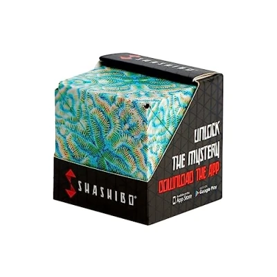 Image of SHASHIBO Shape Shifting Box Award Winning, Patented Fidget Cube w/ 36 Rare Earth Magnets Transforms Into Over 70 Shapes (Undersea)