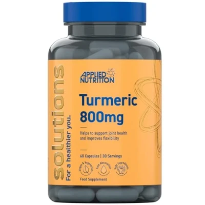 Image of Applied Nutrition Solutions Turmeric and Black Pepper Capsules 800mg with 5% Curcuminoids &amp; 95% Piperine, Enhanced Absorption, Halal, Supports Joint Health (60 30 Servings)