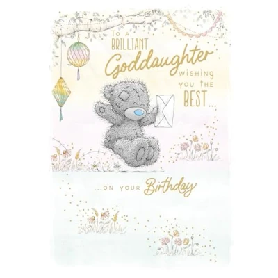 Image of Me to You Tatty Teddy &#039;To A Brilliant Goddaughter&#039; Cute Greetings Card Official Collection