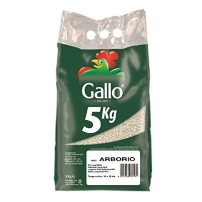 Image of Riso Gallo Vegan Arborio Rice, 5 kg (Pack of 1)