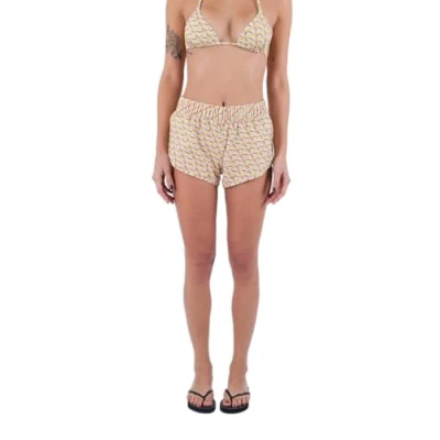 Image of Hurley Women&#039;s City Block Swim Short Swimsuit, Sweet Cream, S