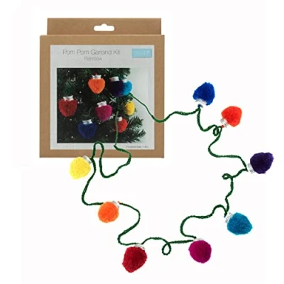 Image of Trimits Pom Garland Kit, 1.6m, Christmas Lights