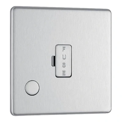 Image of BG Electrical Screwless Flat Plate Fused Connection Unit with Cable Outlet