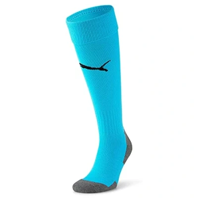 Image of Puma Men&#039;s Team Liga Core Football Socks, Blue Atoll Black, 5 UK