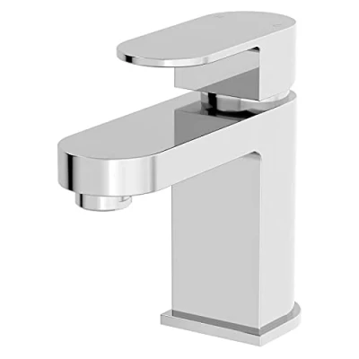 Image of Architeckt® Evedal Bathroom Basin Sink Mixer Tap Modern Mono Round Single Lever Handle Faucet for Sinks, Chrome