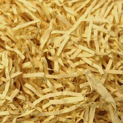 Image of Ei Packaging 2kg Box Cream Shredded Kraft Paper for Christmas Hamper Fill