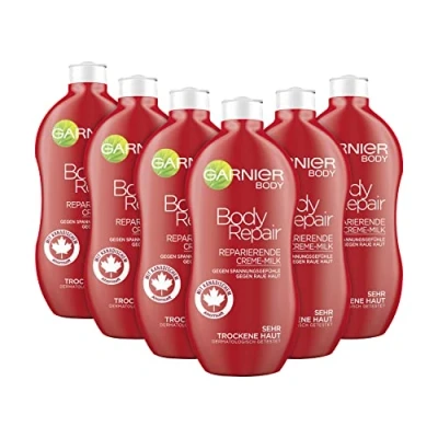Image of GARNIER Body Moisturising Cream / Milk for Intensive Care (with Micro Maple Juice Very Dry Skin Dermatologically Tested) 6 x 400 ml