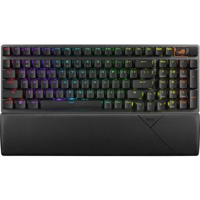 Image of ASUS ROG Strix Scope II 96 Wireless Gaming Keyboard, Tri Mode Connection, Dampening Foam &amp; Switch Pads, Hot Swappable Pre lubed NX Snow Switches, PBT Keycaps, RGB Black, UK Layout
