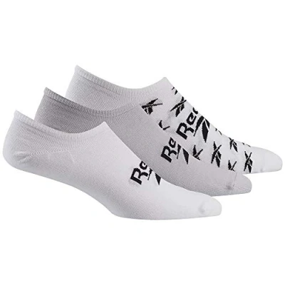 Image of Reebok UNISEX Classics 3 Pairs NO SHOW SOCKS, white/lgh solid grey/white, M