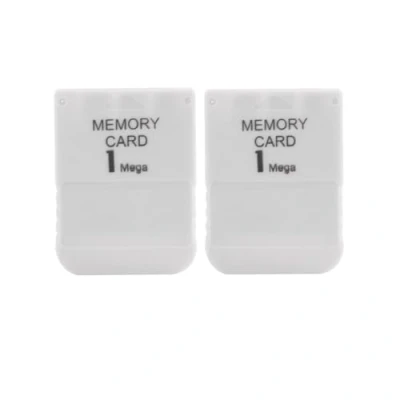 Image of RUITROLIKER 2PCS 1MB Memory Card Compatible for PS1 Console