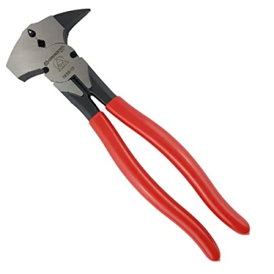 Image of Crescent 193610CVSMN 10 7/16&quot; Heavy Duty Fence Tool Solid Joint Pliers, Cushion Grip