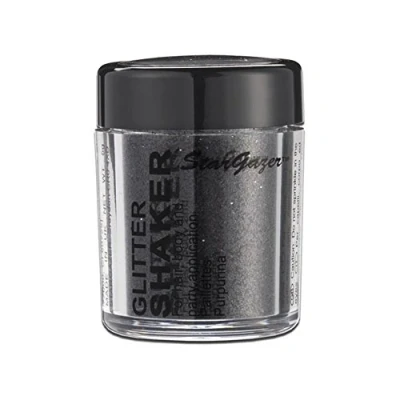 Image of Stargazer glitter Shaker, Onix. Cosmetic powder for use on the eyes, lips, face, body, hair and nails.