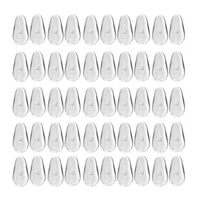 Image of 25 Pairs Eyeglass Nose Air Chamber Eyeglasses D Shape Screw in Soft Silicone