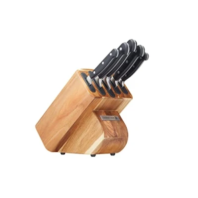 Image of Sabatier Five Piece Knife Set With Acacia Wood Storage Block