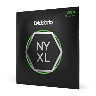 Image of D&#039;Addario Guitar Strings NYXL Electric NYXL0838, Unrivaled Strength, Tuning Stability, Enhanced Mid Range, Nickel, For 6 String Guitars 08 38 Extra Super Light